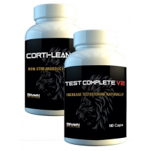 Stack Brawn Nutrition Test Complete V2 180 kapslí+Corti-Lean V2 90 kapslí