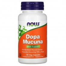 NOW Foods Dopa Mucuna 90 kapslí